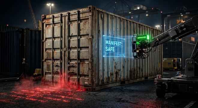 Shipping containers stacked at a port, representing MCP tool supply chain risks